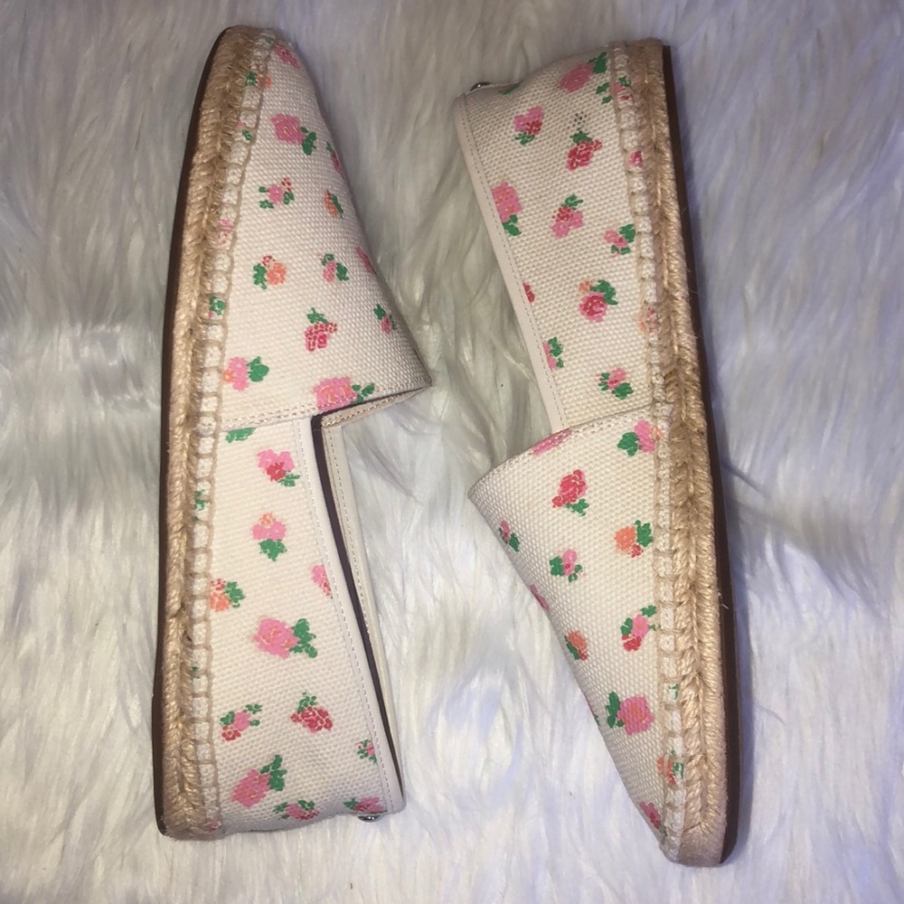 COACH floral canvas espadrilles NWT
